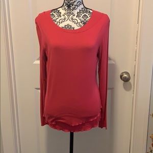 Ladies long sleeve multi layer T-shirt